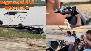 EXPLORING NAGPUR FIRST PRIVATE LAKE IN BMW SPEED BOAT😍😱 [upl. by Tranquada]