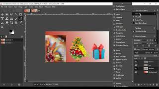 Thực hành Gimp Tạo thiệp chúc mừng ghép và tách nền ảnh [upl. by Holzman]