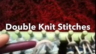 Loom Knit Double Knit Stitches side by side Rib amp Twisted Knit Figure 8 [upl. by Anial]