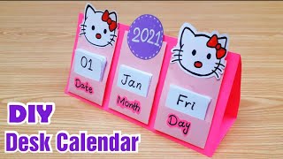 How to make New Year 2021 Desk Calendar  DIY Calendar  Handmade Desk Calendar  New Year Crafts [upl. by Geller]