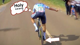 Remco Evenepoel Thinks Rear Tyre EXPLODED in Time Trial  Tour de France 2024 Stage 7 [upl. by Eeliram782]