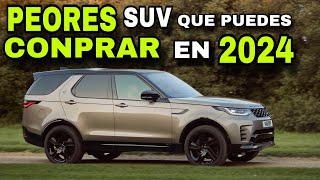 Las PEORES SUV 2024 Que no Tienes que Comprar  DriveVives [upl. by Adiell]