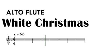 White Christmas 140 bpm ALTO FLUTE Sheet Music Backing Track Partitura Made with Clipchamp [upl. by Ethelred410]