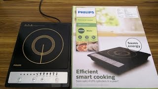 Philips Induction Cooktop HD4920 1300W Unboxing and Review  Best Budget Induction Cook Top in India [upl. by Kennan529]