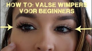 VALSE WIMPERS VOOR BEGINNERS  FALSE LASHES TUTORIAL [upl. by Favian64]