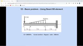 Cantilever Beam problem Shear  Moment Diagrams  ANSYS Mechanical APDL [upl. by Vish33]