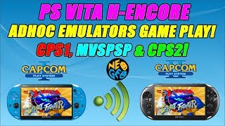 PS VITA HENCORE amp ENSO ADHOC EMULATORS GAME PLAY CPS1 MVSPSP NEOGEO amp CPS2 [upl. by Collis]