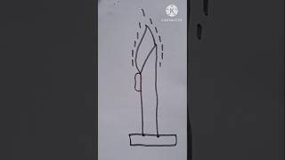 Quick simple and easy drawing 11 letter candle light drawing easy ytshortsartdrawing [upl. by Nahshu]