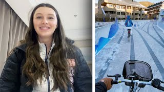 18YearOld Team USA Snowboarder Gives Tour of Olympic Village [upl. by Snow67]