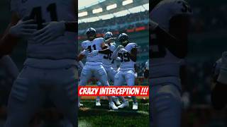 Insane Interception Bouncing Off Teamates helmet 💥🏈 shorts madden viralvideo trending fyp [upl. by Noeled]