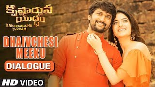 Dhaivchesi Meeku Dialogue  Krishnarjuna Yuddham Dialogues  Nani Anupama Rukshar  Hiphop Tamizha [upl. by Danby]