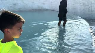 Swimming in the Travertines of Pamukkale and Cleopatra’s Pool at Hierapolis Turkey [upl. by Seaman525]