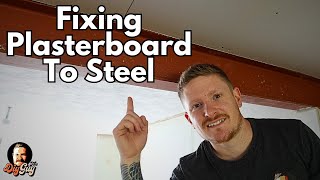 How to Plasterboard a Steel Beam  The Easiest Method Out There [upl. by Karyl]