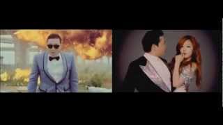 Psy amp Hyuna  Gangnam Style Mix [upl. by Aniteb]