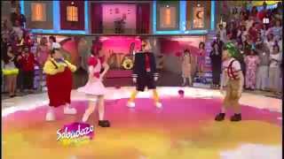 El Chavo Animado show en vivo La vecindad del chavoPresentación en Sabadazo [upl. by Nimaynib708]