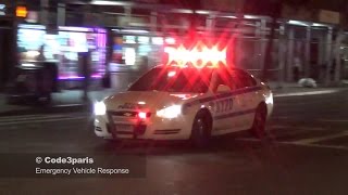 NYPD Police Cars Responding Code 3 [upl. by Eecak580]