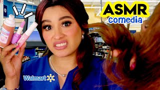 💵 LA CAJERA ANTIPÁTICA 🤡 de WALMART 😱 JUEGA con tu CABELLO I Ges ASMR [upl. by Nylad]