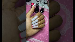 White Nails 💅🏾 nails acrylicnails nailreserve whitenails longnails nailsathome gelpolish [upl. by Atiuqihc374]