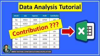 Data analysis tutorial  What is contribution Analysis in Excel [upl. by Vicki]