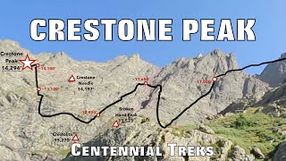 Crestone Peak  Climb to the Summit via the South Face route with maps amp route description [upl. by Eisor]