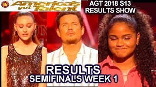 RESULTS SemiFinals 1 Michael Ketterer Amanda Mena Makayla Phillips Americas Got Talent 2018 AGT [upl. by Otrebilif]