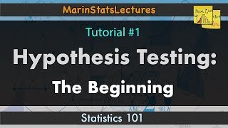 Hypothesis Testing The Big Picture One Sample ttest I Statistics 101 1  MarinStatsLectures [upl. by Esorrebma]