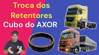 Troca dos Retentores do CUBO DA Traçao do AXOR MERCEDES [upl. by Terrence]