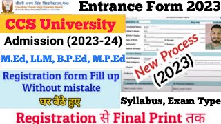 How to Fill CCS University Admission Form 202324  MEd LLM BPEd MPEd Entrance Form fill Up [upl. by Adnawyek]