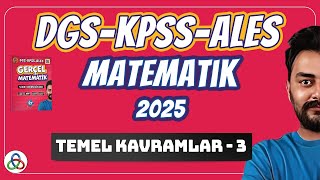 Temel Kavramlar  3 Video  DGSKPSSALES Matematik  2025 [upl. by Dana]