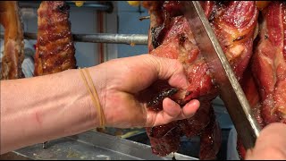 HongKong Food  Roasted Pork leg Char Siu Barbecued Pork [upl. by Arlinda]