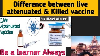 Difference between live attenuated amp Killed vaccine [upl. by Anaillil56]