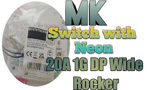 20A 1G Dp wide Rocker switch with Neon [upl. by Ynot449]