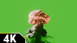 Nuclear explosion green screen 4K [upl. by Caressa401]