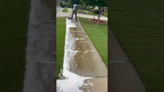 How to Pressure Washer a Driveway 🧼follow SqueakyTsPressureCleaning for more powerwashing [upl. by Marybella]