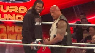 THE ROCK AND ROMAN REIGNS DESTROY CODY RHODES AND SETH ROLLINS ON WWERAW 4124 [upl. by Janice]