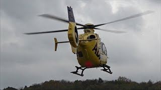 Rettungshubschrauber Christoph 8 DHOFF nach Betriebsunfall im Lennetal im Einsatz [upl. by Leohcin347]