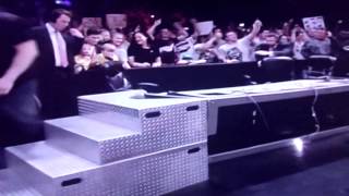 WWE Monday Night RAW 111113  CHOKESLAM THROUGH THE TABLE [upl. by Teresina]