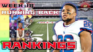 Week 18 RB Rankings Fade em Love em  Lineup Decisions  2023 Fantasy Football [upl. by Stephanus]