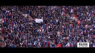 Paris Attacks French and British fans sing La Marseillaise together at Wembley Stadium [upl. by Akkire227]