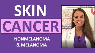 Skin Cancer Basal Squamous Cell Carcinoma Melanoma Actinic Keratosis Nursing NCLEX [upl. by Anyaj172]