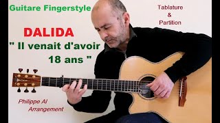 Dalida  Il venait davoir 18 ans  Guitare Fingerstyle [upl. by Radnaskela]