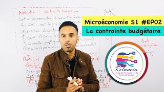 Microéconomie S1 EP02 la contrainte budgétaire RELANCIA RABAT [upl. by Ellienad]