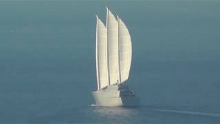 Sailing Yacht A a vele spiegate nel golfo di Napoli che spettacolo [upl. by Caitrin548]