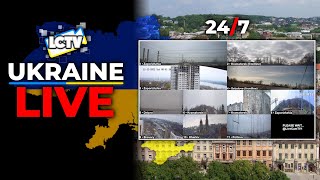 🔴 Ukraine Live Cams from KyivLvivOdesaDniproDonetskSumy and more  With Audio [upl. by Brine298]