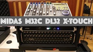 MIDAS M32C DL32 Behringer XTouch Interconnect walkthrough in 4 minutes [upl. by Dnomayd]