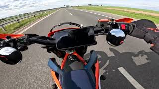 KTM 690 SMC R 2023  TOP SPEED 217kmh [upl. by Etnuahc357]