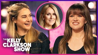 Kelly Clarkson amp Shailene Woodley Bond Over Seeing Celine Dion As Kids [upl. by Olli]