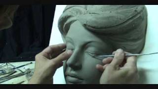 Sculpting a face in clay Sculpting demo how to sculpt girls face [upl. by Hammerskjold]