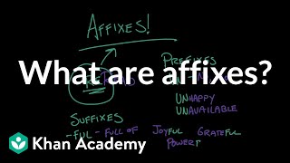 What are affixes  Reading  Khan Academy [upl. by Dimah]