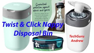 Tommee Tippee Twist amp Click Nappy Disposal Bin [upl. by Ellehcin]